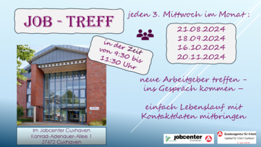 Flyer vom Job-Treff als Bild